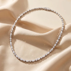 28.70 CT Multi Shape Diamond Station Necklace