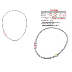 18.15 CT Round & Pear Diamond Necklace