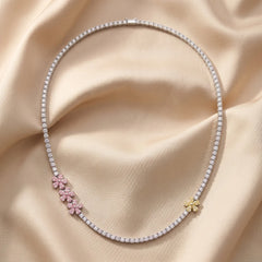 18.15 CT Round & Pear Diamond Necklace