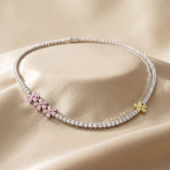 18.15 CT Round & Pear Diamond Necklace