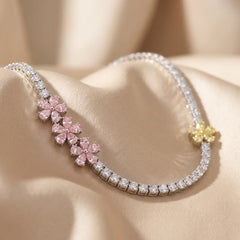 18.15 CT Round & Pear Diamond Necklace