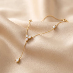 1 CT Pear Diamond Y-Drop Necklace