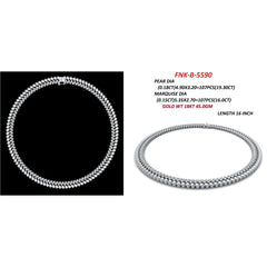 35.30 CT Pear & Marquise Diamond Double Row Necklace