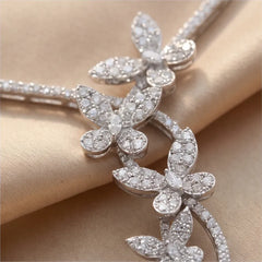 23.55 CT Round & Marquise-Cut Diamond Butterfly Necklace
