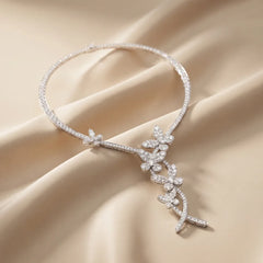 23.55 CT Round & Marquise-Cut Diamond Butterfly Necklace