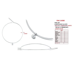 2.00 CT Oval-Cut Diamond Bezel Choker Necklace