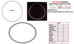 19.01 CT Marquise & Round Diamond Floral Necklace
