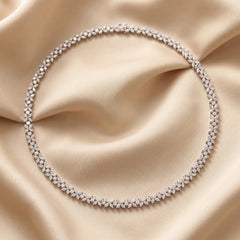 19.01 CT Marquise & Round Diamond Floral Necklace