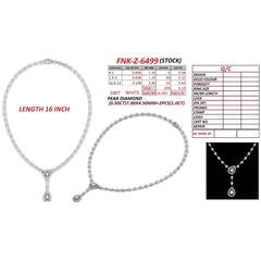 7.19 CT Pear & Round-Cut Diamond Twin Teardrop Necklace