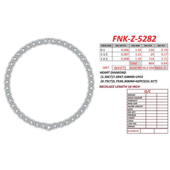 39.64 CT Heart & Round Diamond Halo Tennis Necklace