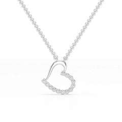 0.46 CT Round Cut Lab Diamond Chain Pendant