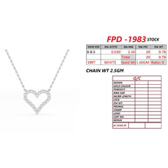 0.78 CT Diamond Open Heart Pendant