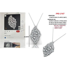 9.58 CT Marquise & Pear Cut Diamond Cluster Pendant