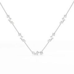 11 CT Lab Diamond Multi Shape Chain Pendant