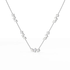 11 CT Lab Diamond Multi Shape Chain Pendant