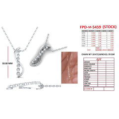 0.18 CT Diamond Graduated Wave Pendant