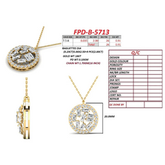 2.91 CT Baguette & Round Diamond Circle Pendant