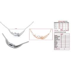 0.28 CT Diamond Graduated Crescent Necklace