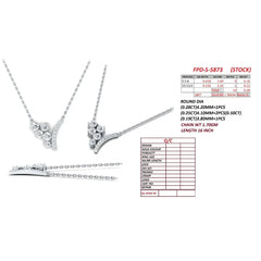 1.25 CT Round Diamond Cluster Chain Necklace