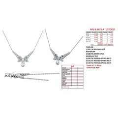 2.89 CT Multi Shape Diamond Floral Chain Necklace
