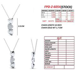 0.13 CT Round Diamond Pave Triple Trillion Pendant