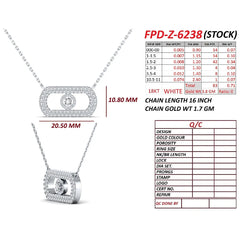 0.71 CT Round Diamond Bar Pendant