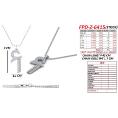 0.46 CT Round Diamond Pave Letter Pendant