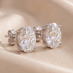 1 CT Oval Diamond Solitaire Stud Earrings