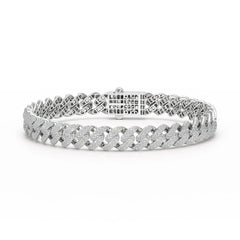 4.66 CT Round Cut Men's Cuban Bracelet