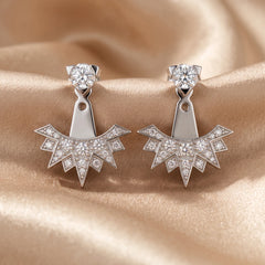 1.14 CT Round Diamond Drop Earrings