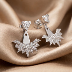 1.14 CT Round Diamond Drop Earrings
