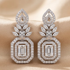 4.58 CT Multi-Shape Diamond Drop Earrings