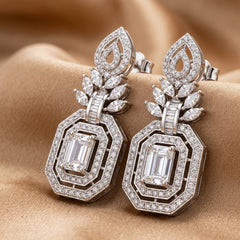 4.58 CT Multi-Shape Diamond Drop Earrings