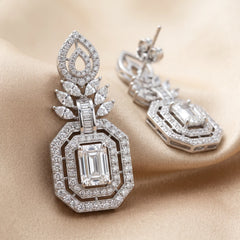 4.58 CT Multi-Shape Diamond Drop Earrings