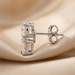 4.00 CT Round & Emerald Diamond Drop Earrings