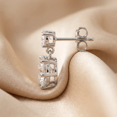 2.32 CT Round Diamond Drop Earrings