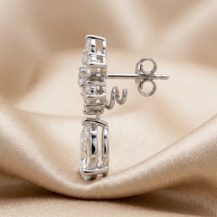 7.27 CT Multi-Shape Diamond Drop Earrings