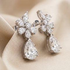 7.27 CT Multi-Shape Diamond Drop Earrings