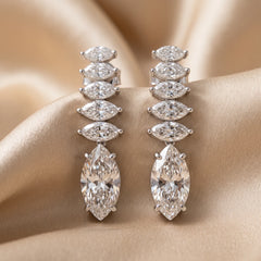 3.15 CT Marquise Diamond Drop Earrings