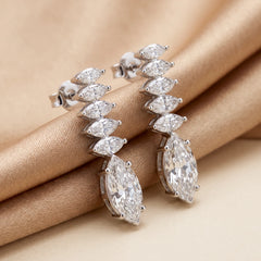 3.15 CT Marquise Diamond Drop Earrings