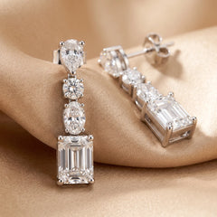 2.80 CT Multi-Shape Diamond Drop Earrings