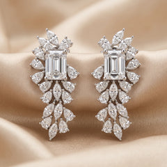 4.04 CT Multi Shape Diamond Drop Earrings