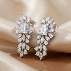 4.04 CT Multi Shape Diamond Drop Earrings