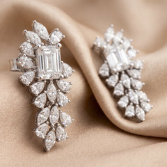 4.04 CT Multi Shape Diamond Drop Earrings