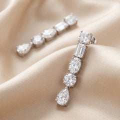 5.00 CT Multi Shape Diamond Drop Earrings