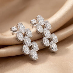 5.40 CT Oval Diamond Drop Earrings