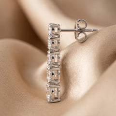 2.24 CT Round Diamond Drop Earrings