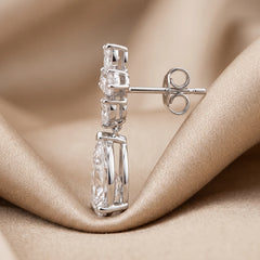 15.80 CT Pear Diamond Drop Earrings