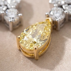 3.59 CT Pear & Marquise-Cut Two-Tone Earrings
