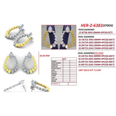 8.80 CT Pear & Oval-Cut Hoop Earrings